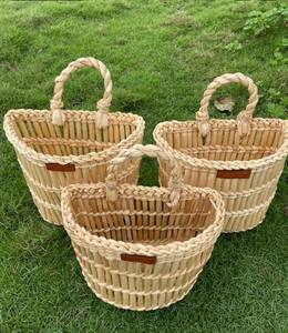 Cesta de Almacenamiento Multiusos de Pasto Marino Tejida a Mano |   Organizador de Jacinto de Agua Natural |   Almacenamiento Ecológico para el Hogar - Product Image 2