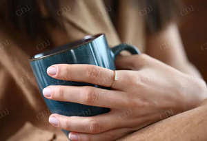 แหวนหมั้นหินสามชิ้นสีทอง18K ทำด้วยมือแหวนแต่งงานแบบคลาสสิกสำหรับผู้ใหญ่ - Product Image 6