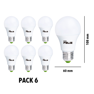 Bombilla LED de Cristal G45 Redonda 3W/5W/6W/7W/8W/9W 3000K Luz Cálida Base E27 Uso Residencial Paquete de 6 Don Feliz - Product Image 2