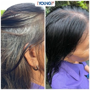 Shampoo colorant pour cheveux noir sans ammoniaque - Product Image 5
