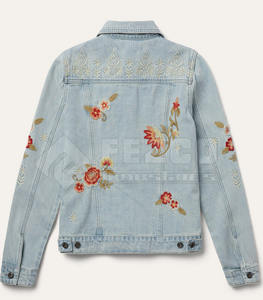 Veste en jean d'hiver confortable pour homme avec logo personnalisé sur le devant, 100% coton, imperméable et écologique, respirante - Product Image 2