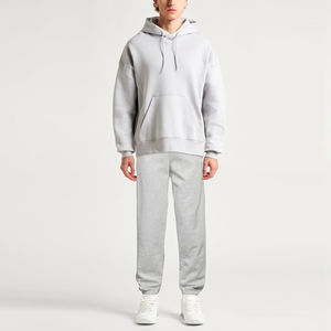 Vente en gros de pantalons de survêtement à jambes larges en coton, solides, chauds, respirants, à séchage rapide, pour fitness, jogging, taille élastique, entraînement pour hommes - Product Image 2