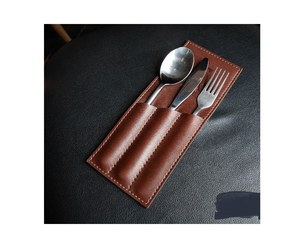 Porte-cuillère en cuir Vaisselle de ferme Porte-cuillère à couverts pour outils de cuisine ménagers au coût le plus bas - Product Image 3