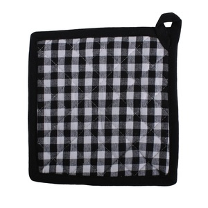 Mitaines de four 100% coton avec bande de silicone porte-casseroles vert étanche résistant à la chaleur Logo personnalisé utilisation dans la cuisine - Product Image 6