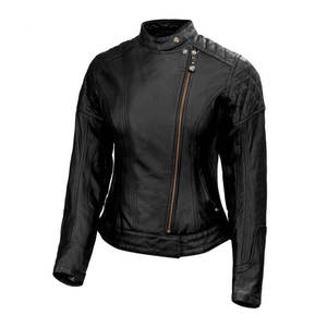 <b>Women's</b> <b>Top</b> Trending Custom Autumn Winter <b>Leather</b> Jackets with Solid Turn Collar Full Sleeves Featuring Breathable Satin Lining - Product Image 1
