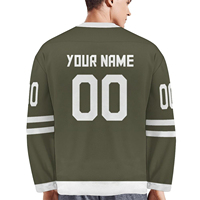 Maillot de hockey sur glace personnalisable en gros, imprimé, respirant, avec logo avant, logos d'équipe personnalisés, personnalisation des couleurs, service OEM rapide