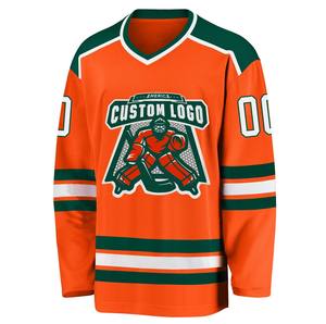 Jersey de Hockey sobre Hielo, 100% Poliéster, Impresión por Transferencia de Calor, Antibacteriano, Secado Rápido, Logotipo y Nombre del Equipo Personalizado (Posición Frontal) - Product Image 1