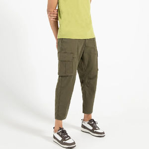 Pantalones de negocios ajustados y elásticos personalizados para hombre, pantalones de trabajo formales informales en lona, método de tejido no tejido - Product Image 1