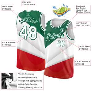Couleurs personnalisées broderie sublimation et logo maillot de basket-ball concevez votre propre équipe porter des maillots de basket-ball à séchage rapide pour hommes - Product Image 2