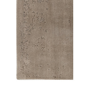 Alfombra Kavi Ivory de Lana y Seda de Bambú Anudada a Mano, Color Sólido, Rectangular, para Pasillo, Diseño Teoría del Caos, Tejido Artesanal -Esk-316(Fr) - Product Image 4