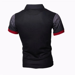 Camiseta de manga corta POLO de algodón puro para hombre, Sudadera de cuello de verano para golf deportivo para polos con patrón sólido de lona - Product Image 3