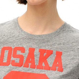 Camiseta de Algodón Transpirable para Mujer, con Estampado Puff, Logotipo Personalizado, Estilo Urbano, Hombros Caídos, Verano, Lona, Alta Demanda - Product Image 3