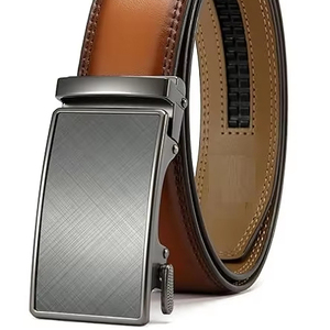 Cinturón de cuero genuino personalizable de Venta caliente estilo occidental con acero para hebilla Disponible en tallas-cuero formal de vaquero al por mayor - Product Image 1