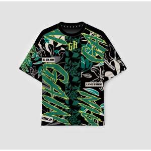 Camiseta Prism Revival en Negro Hecha de Tela Jersey con Decoración de Logotipo - Product Image 1