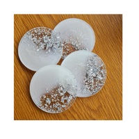 Sous-verre en résine époxy de conception Unique, forme ronde, tasse d'eau de cuisine et de table de meilleure qualité, sous-verre en résine à bas prix