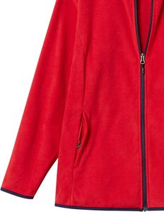 Veste polaire rouge unie unisexe de haute qualité vente en gros de coupe classique avec manches complètes fermeture éclair Style décontracté mode d'hiver - Product Image 5