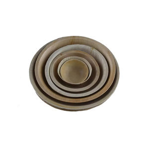 Bols ronds profonds jetables de qualité supérieure élégants et respectueux de l'environnement pour les repas de mariage et les réceptions avec feuille de palmier - Product Image 4