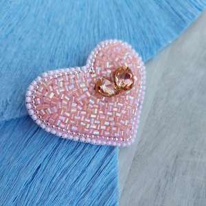Beaded brooches Handmade designer brooch. High quality accessories. <b>Unique</b> design brooch. <b>Baby</b> shower best <b>gift</b>. - Product Image 6