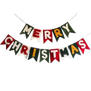 Guirnalda de Navidad Tradicional Ecológica de Fieltro de Lana Premium, Hecha a Mano, Decoración para Colgar en la Pared, Kriti - Product Image 3