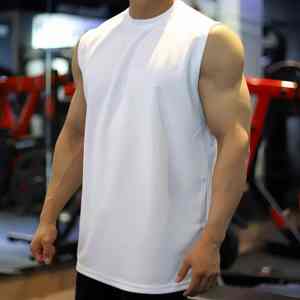 Camiseta sin mangas de gimnasio con logotipo personalizado, camiseta transpirable para entrenamiento, camisetas atléticas musculares, chaleco sin mangas, ropa deportiva para hombres - Product Image 4