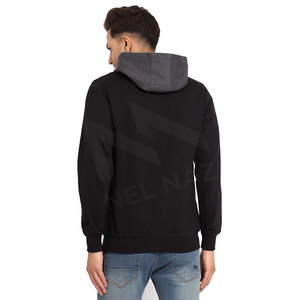 Sweat à capuche léger en coton et polyester vierge personnalisé pour hommes Street Wear OEM Logo Custom Casual Hoodies - Product Image 3