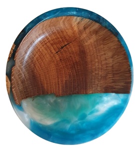 Finition lisse Bol à fruits Bol de service en résine de bois Articles ménagers Vaisselle Accessoires de table Bol de service à fruits en résine époxy en bois - Product Image 1