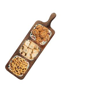 Bandeja para servir con estampado de flores hecha de madera, fácil de llevar en la mano, bandeja para servir hecha a mano de alta calidad - Product Image 4