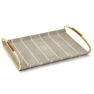 Bandeja decorativa moderna de metal con acabado premium, ideal para decoración de mesa, servir y exhibir. - Product Image 2