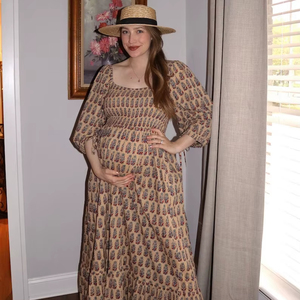 À la mode indien bloc imprimer femmes filles pur coton Maxi robe décontracté été soirée longue Midi en vrac motif naturel chaud! - Product Image 1