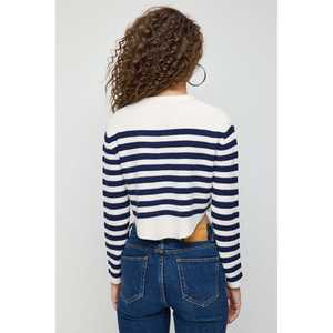 Suéter de punto a rayas con cuello redondo - Product Image 6