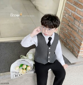 Nouvelle arrivée 4 pièces Gentleman's Vest Tie Set tenue formelle parfaite pour les événements d'hiver des bébés garçons en gros du Vietnam - Product Image 5