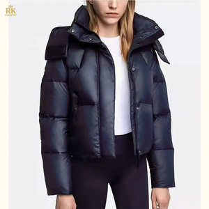 เสื้อโค้ทแจ็กเก็ตสำหรับผู้หญิงเสื้อโค้ทแจ็กเก็ตทรงพองโลโก้ออกแบบได้ตามต้องการ - Product Image 4