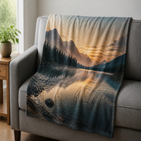 Couverture personnalisée imprimée sur mesure, motif floral Dahlia, cadeau, sublimation, flanelle, polaire, polyester