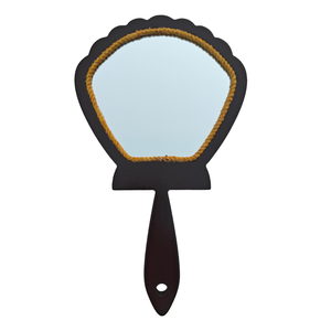 Espejo de Mano de Madera, Elegante y Duradero, Espejo de Vanidad Personal para Uso Diario, Maquillaje, Cuidado de la Piel y Viajes, con Mango y Acabado Liso - Product Image 1