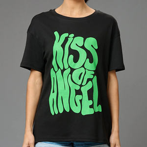 Camiseta de manga corta de algodón 100% ajustada informal de verano para mujer de marca transpirable ropa de calle de ajuste Regular - Product Image 3