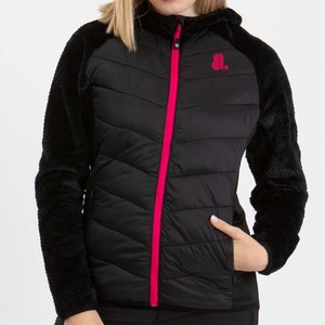 Veste hybride streetwear d'hiver en gros pour femmes, fermeture éclair, coupe ajustée, légère, rembourrée, col montant, coupe-vent - Product Image 1