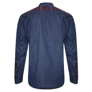 Camisa vaquera transpirable de secado rápido hecha a medida de alta calidad para hombre, Camisa vaquera con logotipo personalizado más vendida para hombre - Product Image 5