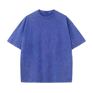 Vente en gros 240g coton biologique goutte épaule surdimensionné T-Shirt impression personnalisée DTG conception pour hommes motif solide - Product Image 2