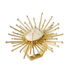 แหวนรองกระดาษเช็ดปากโลหะ ดีไซน์เนอร์ คุณภาพเยี่ยม ทำด้วยมือ ที่ใส่กระดาษเช็ดปากรูปทรงเรขาคณิต ขายส่ง - Product Image 2