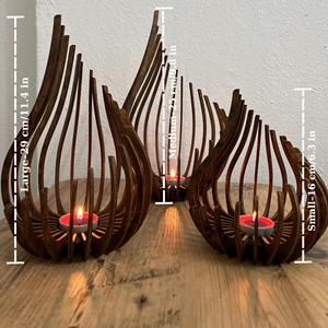 Wooden Six Column <b>Candle</b> <b>Holder</b> Suitable For Home Decor Table Centerpiece And Festive Lighting Handcrafted From India - Product Image 3