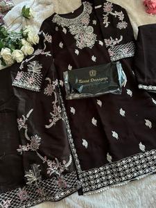 Precio Directo de Fábrica, Conjunto de Kurti Verde Pálido con Bordado Étnico Moderno, 100% Algodón, para Mujer, Ropa de Fiesta, al por Mayor - Product Image 3