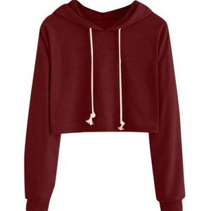 Sudadera Corta de Moda, MOQ Bajo, Lisa, Moderna, Popular, para Mujer - Product Image 4