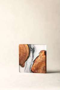 Haute qualité résine bois thé tasse à café sous-verres échantillon disponible blanc liège sous-verre Sublimation pour Table tampons de Protection contre les taches - Product Image 5