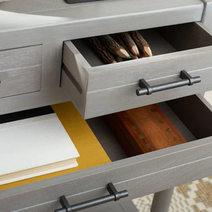 OEM Customized Modern Grey Wooden <b>Console</b> <b>Table</b> Handcrafted Bamboo for Entry Decor Newly Designed - Product Image 6