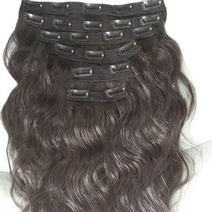 Extensions de cheveux Remy vierges crus vietnamiens Vague naturelle Vague profonde lâche et Curl italien Extensions à clipser Prix d'usine - Product Image 1