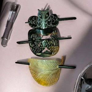 Accesorios de peinado de cuerno natural elegantes hechos a mano para mujeres Accesorio versátil para cada ocasión y uso diario - Product Image 5