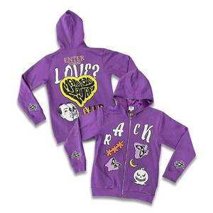 Sudadera unisex de invierno con cremallera personalizada y patrón bordado para hombre - Product Image 2