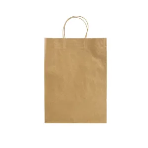 Borse per la spesa in carta riciclata ecologica con soffietto per gadget promozionali - Product Image 3