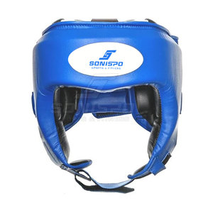 Protector de Cabeza para Boxeo SONISPO, Equipo de Protección de Cuero PU para Adultos Unisex, Casco Deportivo Azul con Cierre de Velcro - Product Image 1
