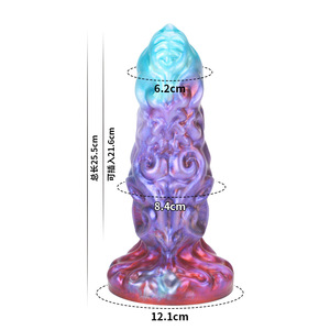 Grand Dildo Blanc avec Plug Anal Alien en Silicone Liquide, Jouet Adulte pour Hommes et Femmes - Product Image 4